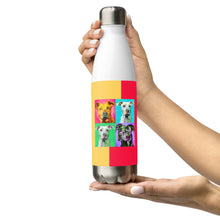 Load image into Gallery viewer, Colorful Pride Stainless Steel Water Bottle | Front View | The Wishful Fish

