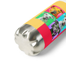 Load image into Gallery viewer, Colorful Pride Stainless Steel Water Bottle | Close Up | The Wishful Fish
