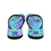 Load image into Gallery viewer, Watch Hill, Rhode Island Floral Flip Flops | Back View
