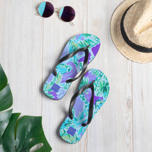 Load image into Gallery viewer, Watch Hill, Rhode Island Floral Flip Flops | Lifestyle Photo
