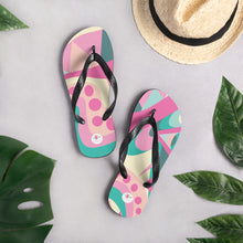 Load image into Gallery viewer, Pink and Green Flip-Flops | Life Style Photo | The Wishful Fish Shop
