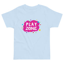 Load image into Gallery viewer, PLAY ZONE Toddler Jersey T Shirt | Light Blue | Front View | Shop The Wishful Fish
