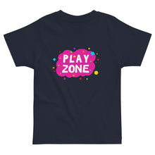 Load image into Gallery viewer, PLAY ZONE Toddler Jersey T Shirt | Navy | Front View | Shop The Wishful Fish
