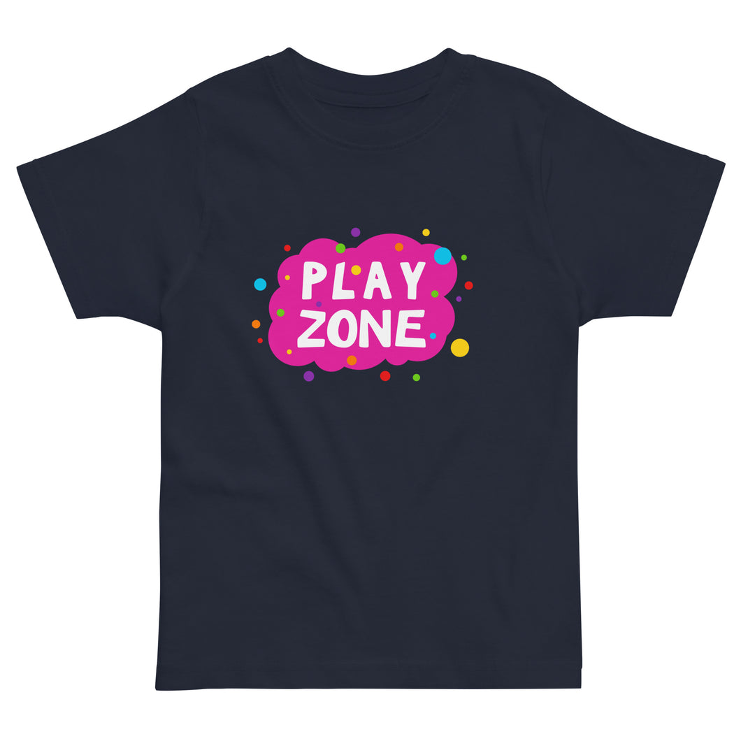 PLAY ZONE Toddler Jersey T Shirt | Navy | Front View | Shop The Wishful Fish
