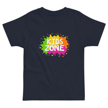 Load image into Gallery viewer, KIDS ZONE Toddler Jersey T Shirt | Navy | Front View | Shop The Wishful Fish
