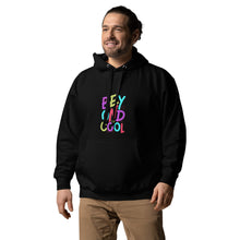 Load image into Gallery viewer, &quot;Beyond Cool&quot; Unisex Hoodie | Sizes S-3XL | Black | Front View Lifestyle | Shop The Wishful Fish
