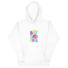 Load image into Gallery viewer, &quot;Beyond Cool&quot; Unisex Hoodie | Sizes S-3XL | White | Front View | Shop The Wishful Fish
