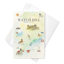 Load image into Gallery viewer, Watch Hill, RI Costal Greeting Card — A Seaside Hello!
