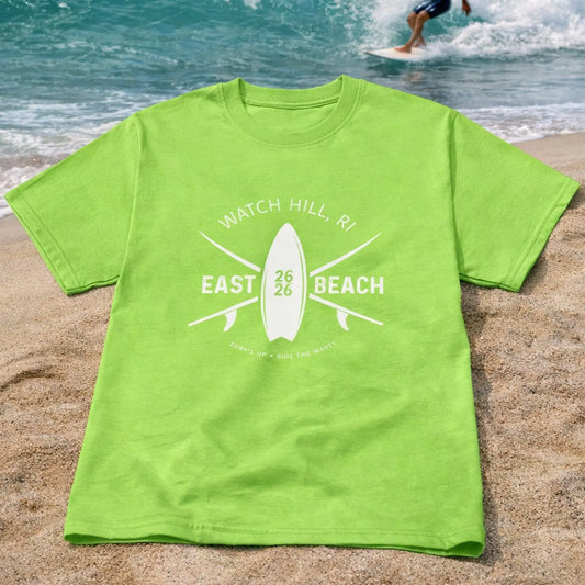 EAST BEACH Watch Hill RI Kids T Shirt — East Beach Energy, Every Day! The Wishful Fish