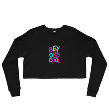 Load image into Gallery viewer, &quot;Beyond Cool&quot; Crop Sweatshirt | Sizes S-L | Black | Front View | Shop The Wishful Fish
