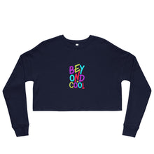 Load image into Gallery viewer, &quot;Beyond Cool&quot; Crop Sweatshirt | Sizes S-L | Navy | Front View | Shop The Wishful Fish
