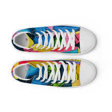 Load image into Gallery viewer, The Whimsical Kat Women’s High Top Canvas Shoes | Top View | The  Wishful Fish Shop
