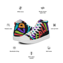 Load image into Gallery viewer, &quot;Keep It Wild&quot; Girls &amp; Women&#39;s High Top Canvas Shoes  Sizes 6-12 | The Wishful Fish
