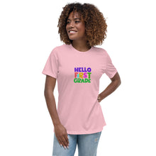 Load image into Gallery viewer, HELLO FIRST GRADE Women&#39;s Relaxed T Shirt  Sizes S-3XL
