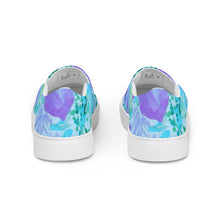 Load image into Gallery viewer, Watch Hill, Rhode Island Floral Women’s Slip-On Canvas Shoes | Back View
