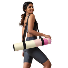Load image into Gallery viewer, Pink and Green Yoga mat | Lifestyle Photo | The Wishful Fish Shop
