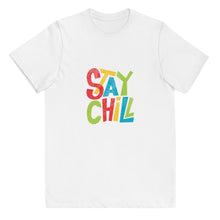 Load image into Gallery viewer, &quot;Stay Chill&quot; T Shirt | Sizes S-XL |  Front View | White | Shop The Wishful Fish
