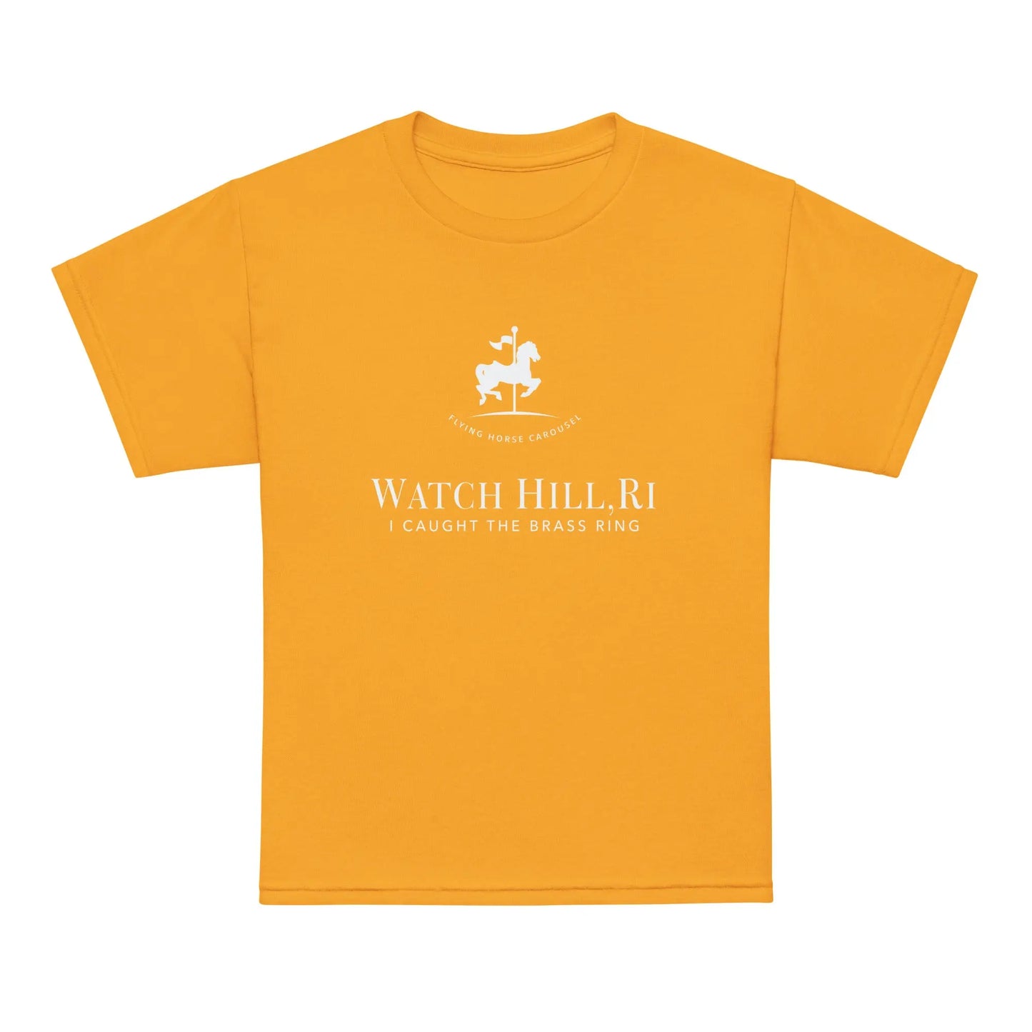 I Caught The Brass Ring Youth Tee — Flying Horse Carousel, Watch Hill, RI The Wishful Fish