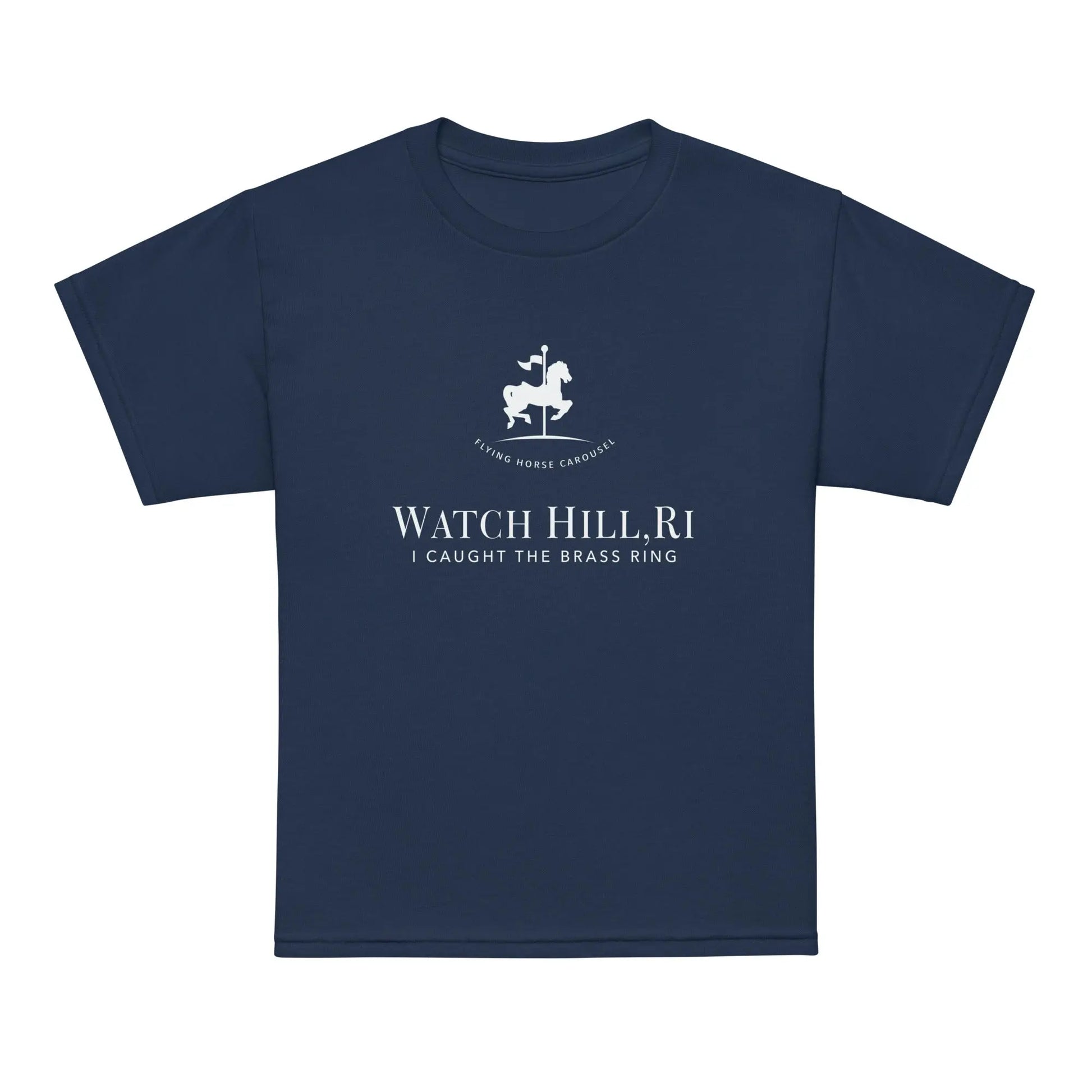 I Caught The Brass Ring Youth Tee — Flying Horse Carousel, Watch Hill, RI The Wishful Fish