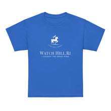 Load image into Gallery viewer, I Caught The Brass Ring Youth Tee — Flying Horse Carousel, Watch Hill, RI
