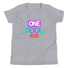 Load image into Gallery viewer, &quot;One Cool Kids&quot; Short Sleeve T Shirt | Sizes S-XL | Heather Gray | Front View | Shop The Wishful Fish

