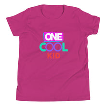 Load image into Gallery viewer, &quot;One Cool Kids&quot; Short Sleeve T Shirt | Sizes S-XL | Berry | Front View | Shop The Wishful Fish
