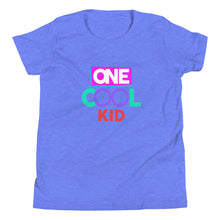 Load image into Gallery viewer, &quot;One Cool Kids&quot; Short Sleeve T Shirt | Sizes S-XL | Columbia Blue | Front View | Shop The Wishful Fish
