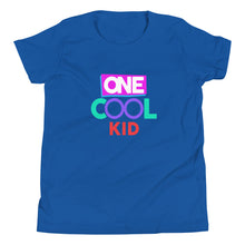 Load image into Gallery viewer, &quot;One Cool Kids&quot; Short Sleeve T Shirt | Sizes S-XL | Royal Blue | Front View | Shop The Wishful Fish
