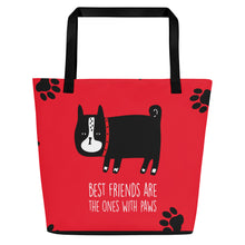 Load image into Gallery viewer, BEST FRIENDS Large Tote Bag - Premium Tote Bag from The Wishful Fish - Just $40! Shop now at The Wishful Fish
