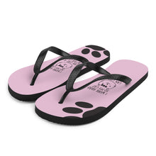 Load image into Gallery viewer, I Work Hard To Give My Cat A Better Life Flip Flops Sizes S-L - Premium Flip Flops from The Wishful Fish - Just $14! Shop now at The Wishful Fish
