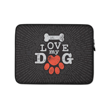 Load image into Gallery viewer, Love My Dog Laptop Sleeve - Premium Laptop Sleeve from The Wishful Fish - Just $24! Shop now at The Wishful Fish
