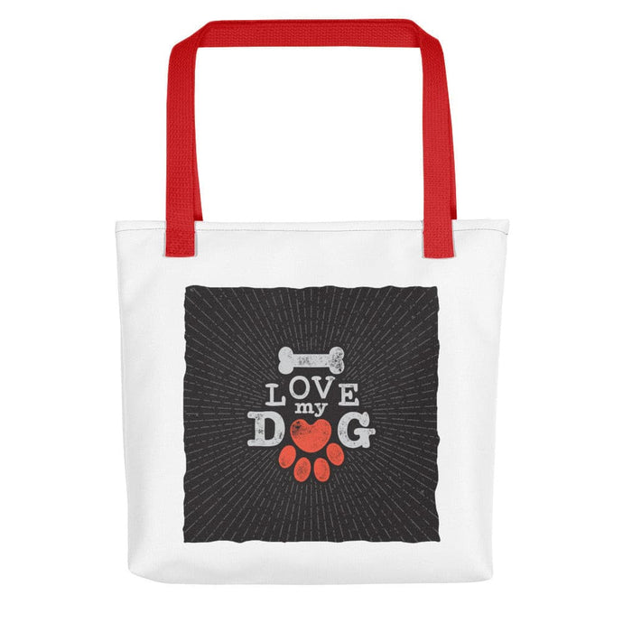 Love My Dog Tote Bag - Premium Shopping Totes from The Wishful Fish - Just $24! Shop now at The Wishful Fish