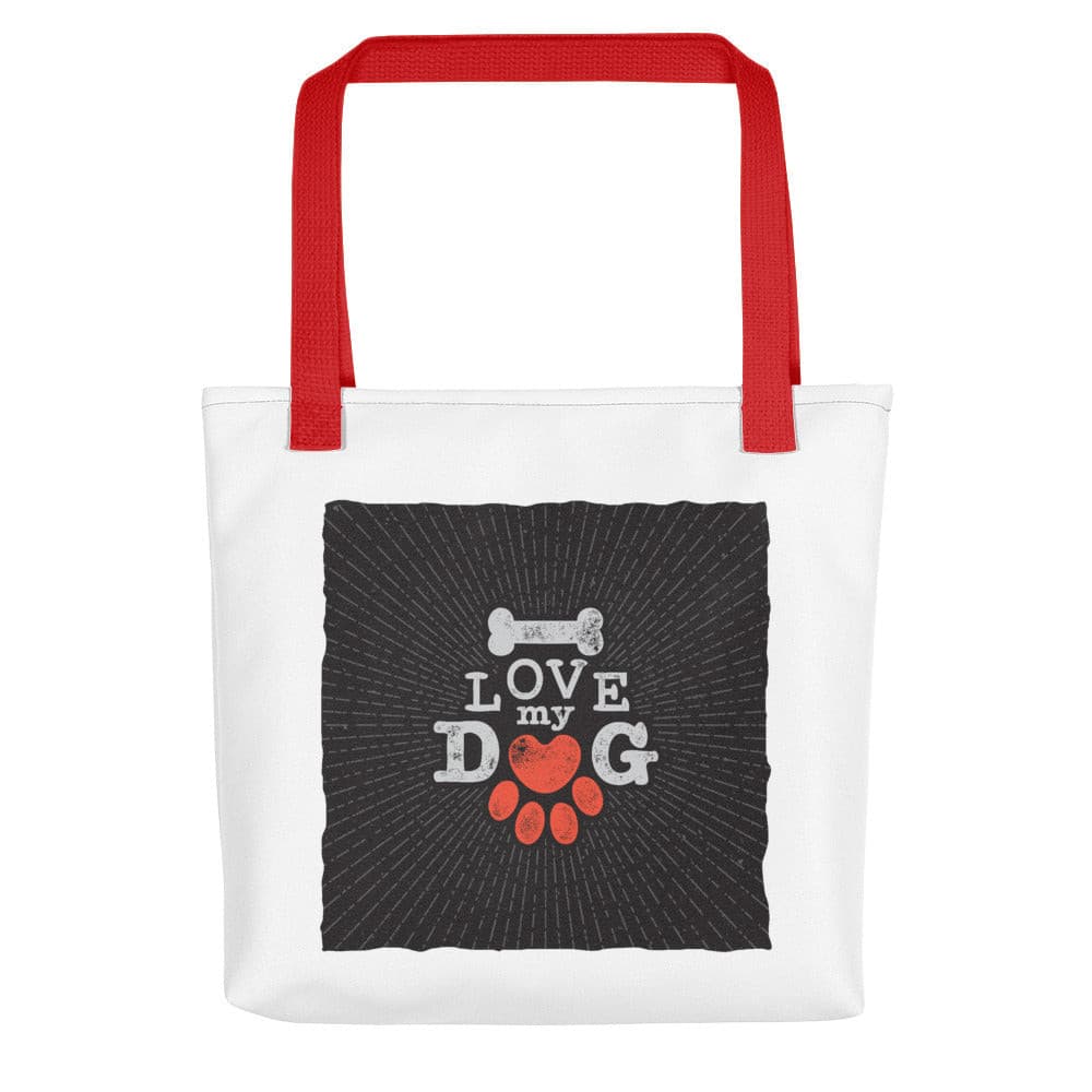 Love My Dog Tote Bag - Premium Shopping Totes from The Wishful Fish - Just $24! Shop now at The Wishful Fish