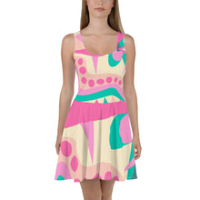 Load image into Gallery viewer, PINK AND GREEN TWIST Skater Dress - Premium Skater Dress from The Wishful Fish - Just $42! Shop now at The Wishful Fish
