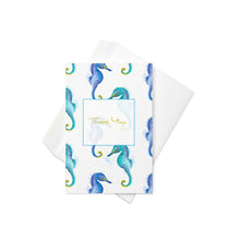 Load image into Gallery viewer, Seahorse Thank You Note Card - Premium note cards from The Wishful Fish - Just $4! Shop now at The Wishful Fish
