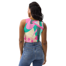 Load image into Gallery viewer, Pink and Green Crop Top | Back View
