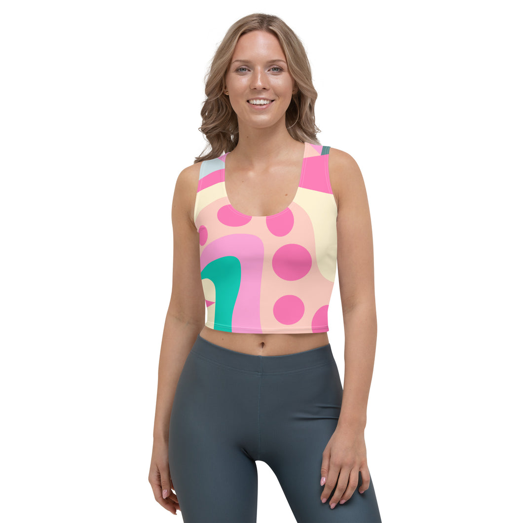 Pink and Green Crop Top | Front View