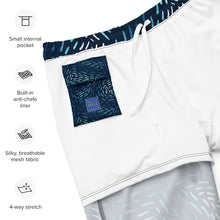 Load image into Gallery viewer, Watch Hill, Rhode Island Summer Swirl Men&#39;s Swim Trunks | Logo | Inside Pocket View | Details
