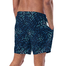 Load image into Gallery viewer, Watch Hill, Rhode Island Summer Swirl Men&#39;s Swim Trunks | Back View
