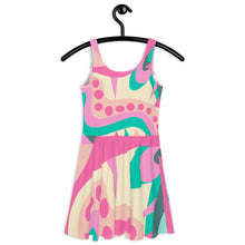 Load image into Gallery viewer, Pink and Green Skater Dress | Front
