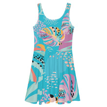 Load image into Gallery viewer, Tropical Skater Dress | Front View
