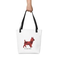 Load image into Gallery viewer, Best Friends &quot;Furever&quot; Scotty Small Tote Bag | Front View Holding Bag
