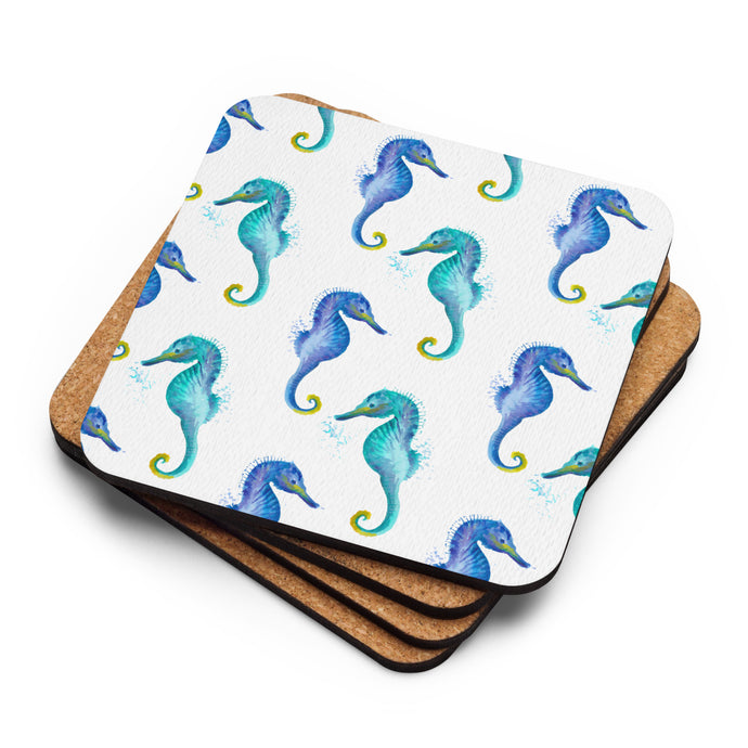 Seahorse Cork-Back Coasters