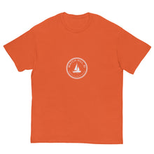 Load image into Gallery viewer, Watch Hill, Rhode Island &quot;Costal Village By The Sea&quot; Men&#39;s Classic T-Shirt | Front View | Orange
