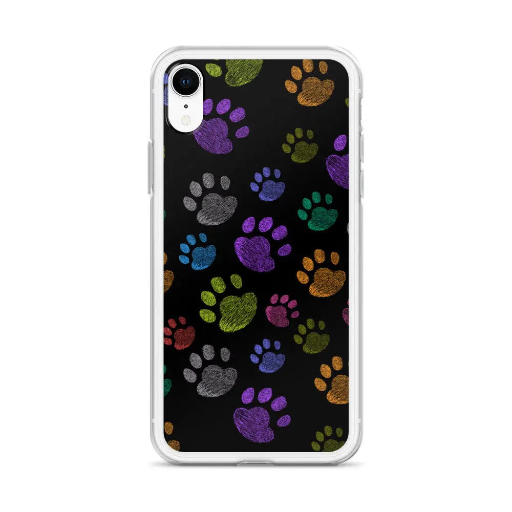 Fun Paw Print iPhone Case | Front View | The Wishful Fish