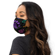 Load image into Gallery viewer, Fun Colorful Paw Print Face Mask
