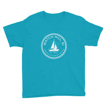 Load image into Gallery viewer, &quot;WATCH HILL, RI&quot; Youth T-Shirt Caribbean | Blue | The Wishful Fish Shop
