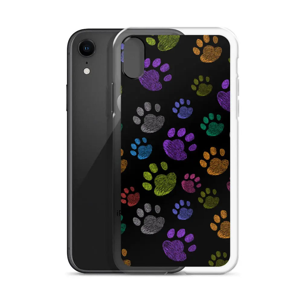 Fun Paw Print iPhone Case | Front View | The Wishful Fish
