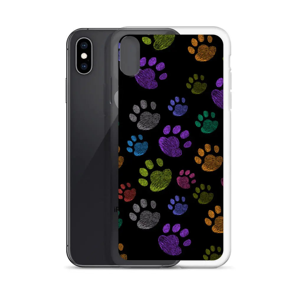 Fun Paw Print iPhone Case | Front View | The Wishful Fish