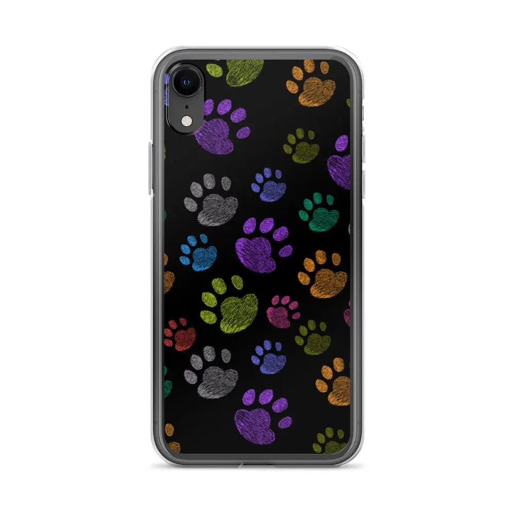 Fun Paw Print iPhone Case | Front View | The Wishful Fish